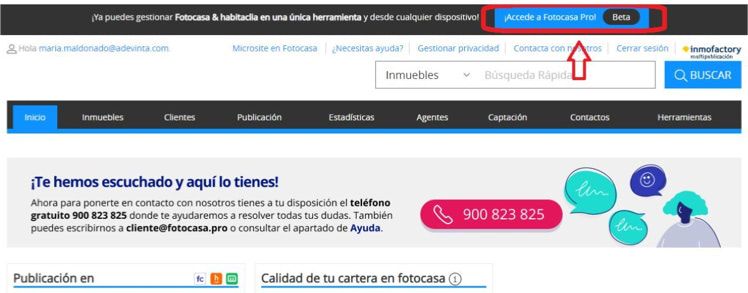 Ejemplo de pantalla de la aplicación