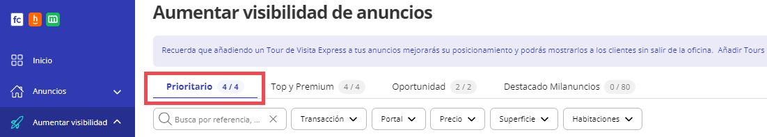 Ejemplo de pantalla de la aplicación