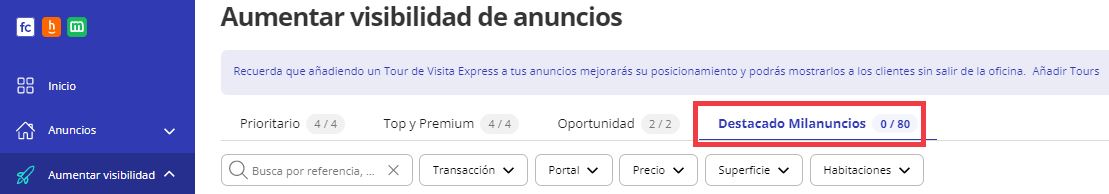 Ejemplo de pantalla de la aplicación