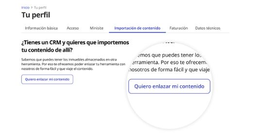 Ejemplo de pantalla de la aplicación