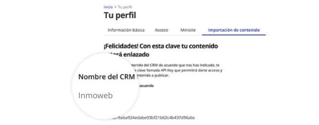Ejemplo de pantalla de la aplicación